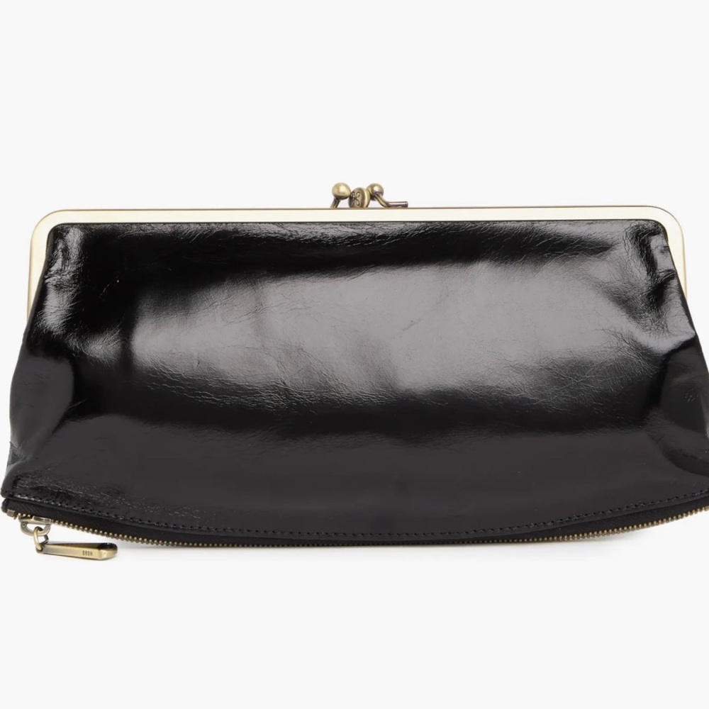 NWT HOBO “Mavis” Black Leather Clutch… still in the wrapping